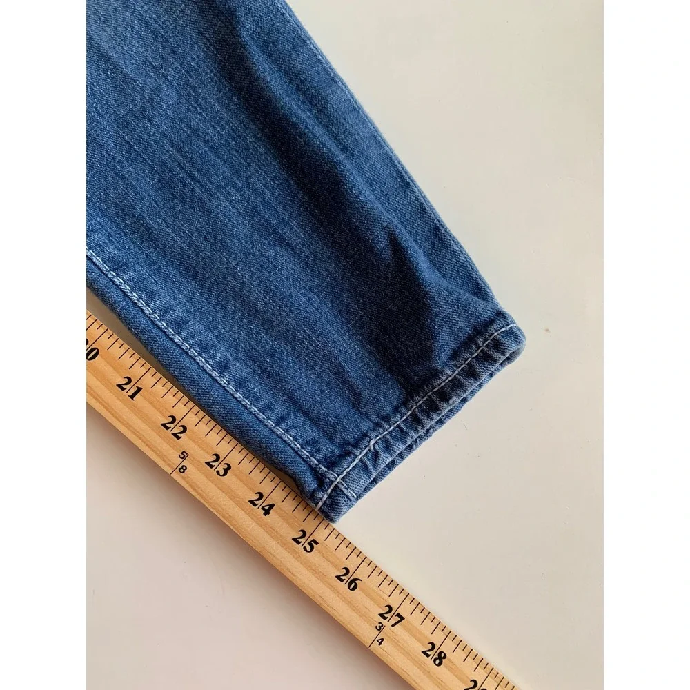 Big Star Alex Skinny Crop Embroidered Jeans Womens 29 Medium Wash Floral Stretch